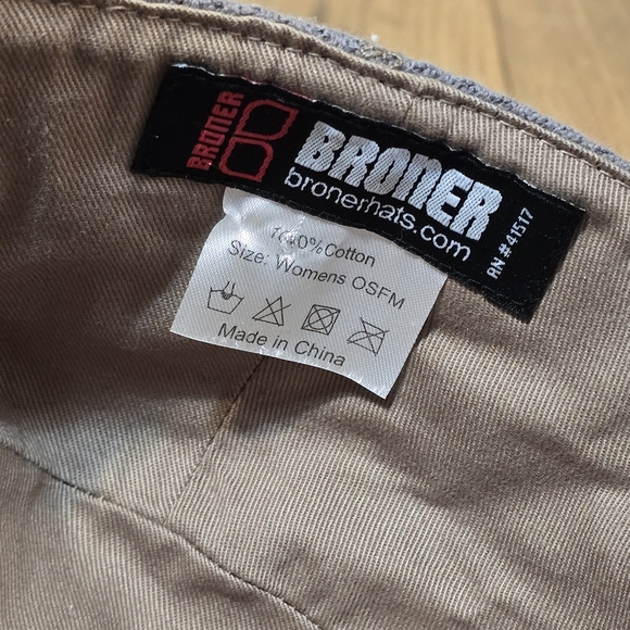 Broner Women's One Size Olive Green & Gray Ripstop Canvas Cap Hat NWOT - Picture 5 of 7